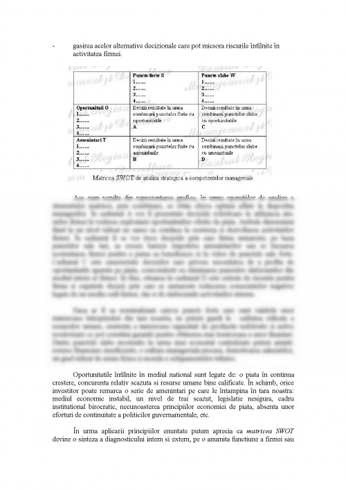 Referat Analiza Swot 173199