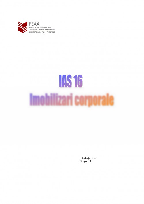 Proiect Imobilizări Corporale (134021)