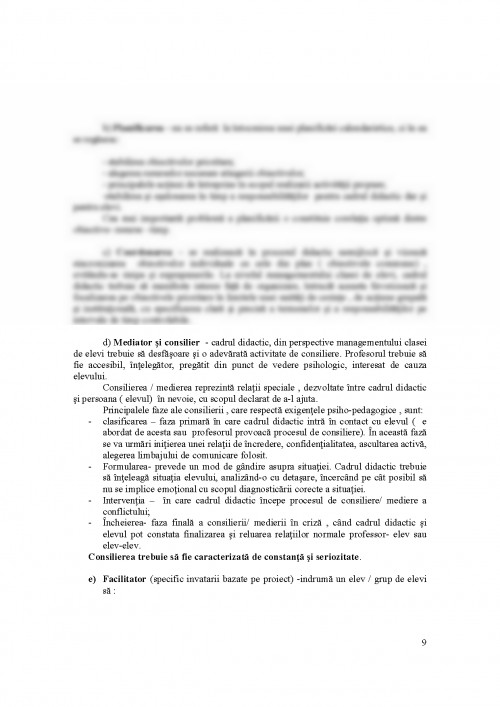 Referat: Managementul Clasei de Elevi (#151658)