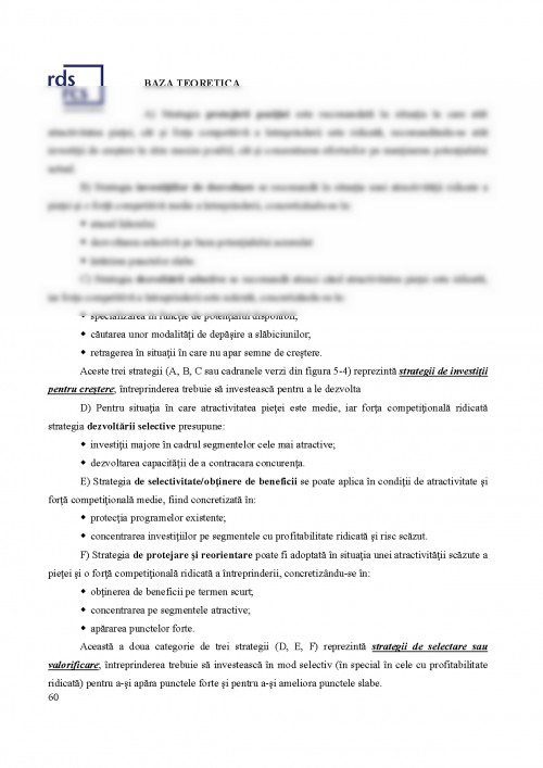Proiect: Analiza portofoliului de activități a firmei Rds&Rcs (#275981)