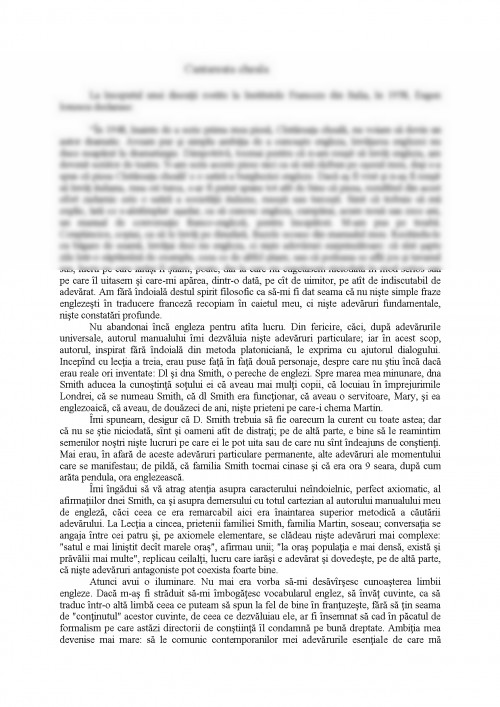Referat: Cântăreața cheală de Eugen Ionescu (#327147)