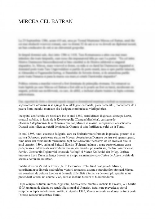 Referat: Mircea cel Bătrân (#333275)