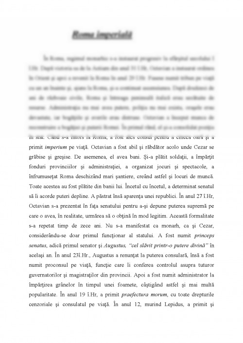Referat: Roma imperială (#333380)