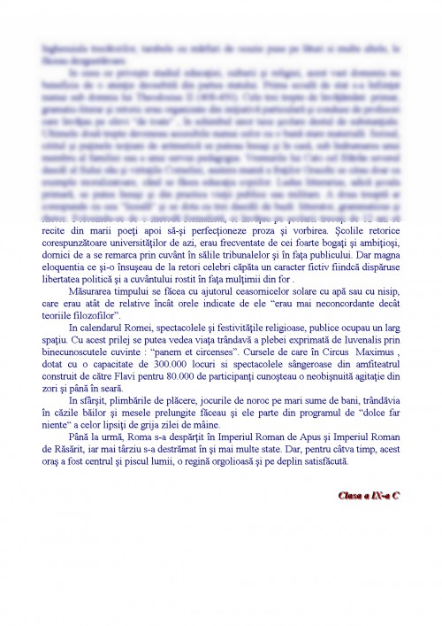 Referat: Roma la apogeul imperiului (#333381)