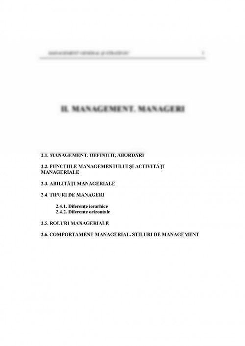 Curs: Curs 2 - Management General și Strategic (#349304)