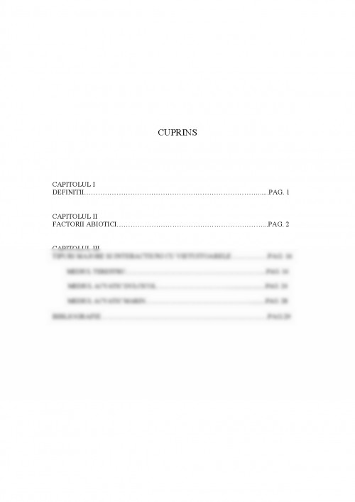 Referat: Biotopul - definiții, tipuri majore, interacțiuni cu ...