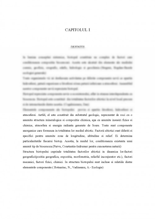 Referat: Biotopul - definiții, tipuri majore, interacțiuni cu ...