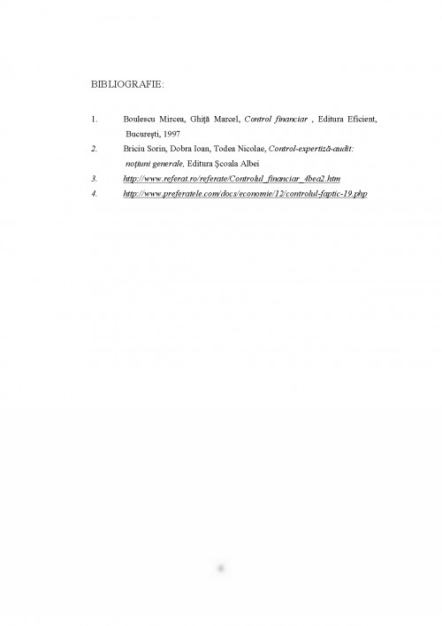 Referat: Controlul Faptic (#393011)