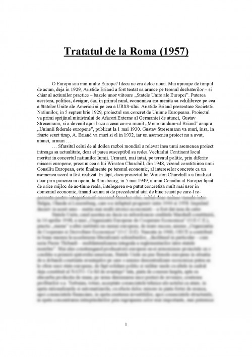 Referat: Tratatul de la Roma (#426266)
