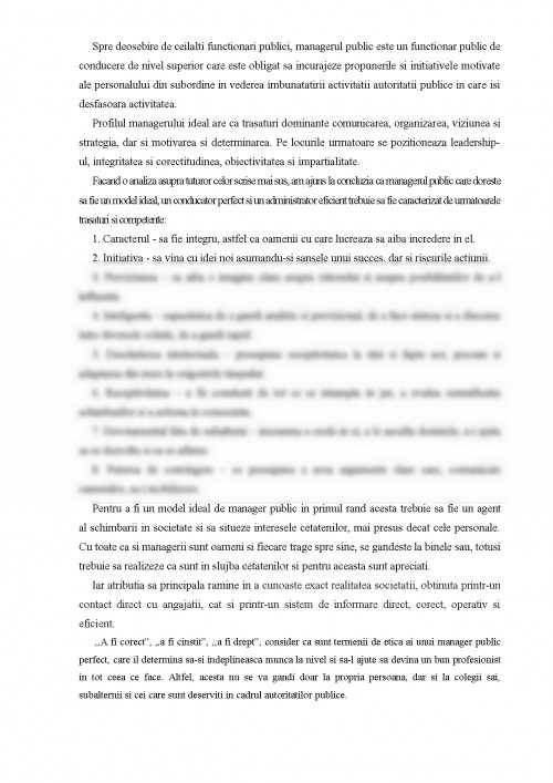 Modelul Ideo Referat: Modelul Ideal de Manager Public (#443645)