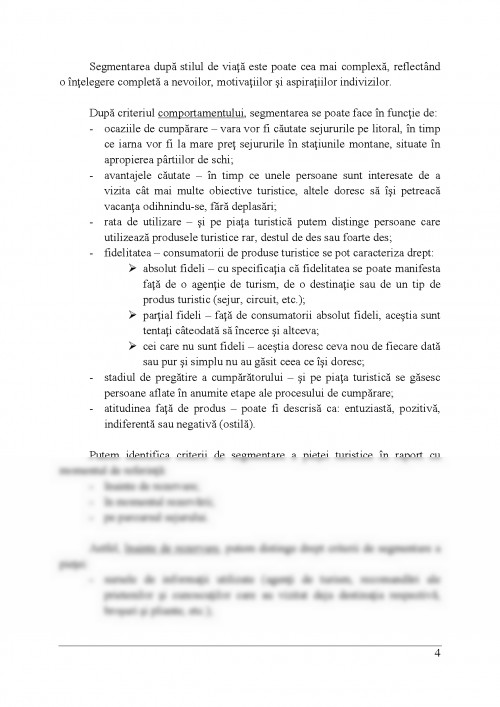 Referat: Segmentarea Pieței Turistice (#458154)