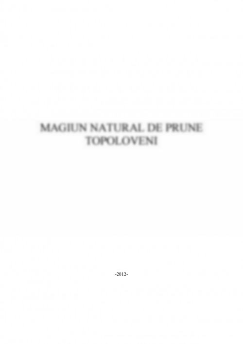 Referat: Magiun Natural de Prune - Topoloveni (#466410)