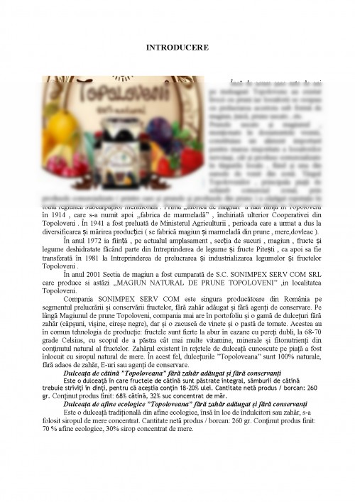 Referat: Magiun Natural de Prune - Topoloveni (#466410)