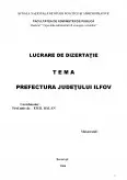 Imagine document Prefectura Județului Ilfov