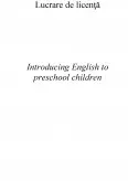Imagine document Introducing English to Preschool Children