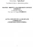 Imagine document Actul constitutiv al societății comerciale