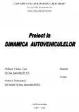 Imagine document Proiect dinamica autovehiculelor