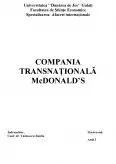 Imagine document Compania transnațională McDonalds