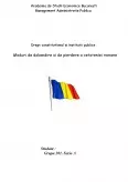 Imagine document Moduri de dobândire și de pierdere a cetățeniei române