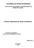 Imagine document Analiza impozitului pe profit în România