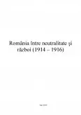 Imagine document România între neutralitate și război