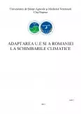Imagine document Adaptarea UE și a României la schimbările climatice