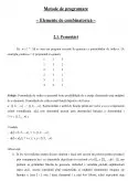 Imagine document Metode de Programare - Elemente de Combinatorică