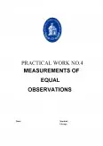 Imagine document Measurements of Equal Observations