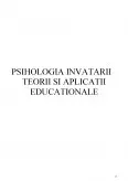 Imagine document Psihologia învățării teorii și aplicații educaționale