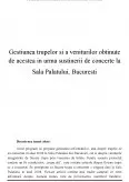 Imagine document Gestiunea trupelor și a veniturilor obținute de acestea în urma susținerii de concerte la Sala Palatului, București
