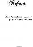 Imagine document Personalitatea Victimei și Protecția Juridică a Victimei