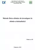 Imagine document Metode fizico-chimice de investigare în chimie - criminalistică