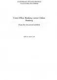 Imagine document Front Office Banking versus Online Banking