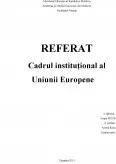 Imagine document Cadrul Instituțional al Uniunii Europene