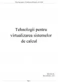 Imagine document Tehnologii pentru Virtualizarea Sistemelor de Calcul