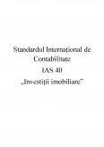 Imagine document Standardul Internațional de Contabilitate IAS 40 Investiții Imobiliare
