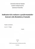 Imagine document Indicatori de Evaluare a Performanțelor Bancare din România și Canada
