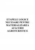 Imagine document Etapele Logice Necesare pentru Materializarea Afacerii Agroturistice
