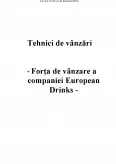 Imagine document Forța de Vânzare a Companiei European Drinks