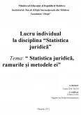 Imagine document Statistică juridică - ramurile și metodele ei