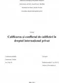 Imagine document Calificarea și Conflictul de Calificări în Dreptul Internațional Privat