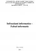 Imagine document Infracțiuni informatice - falsul informatic
