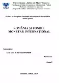 Imagine document România și FMI