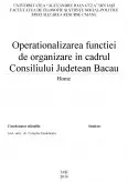 Imagine document Operaționalizarea funcției de organizare în cadrul Consiliului Județean Bacău