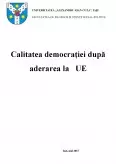 Imagine document Calitatea democrației după aderarea la UE